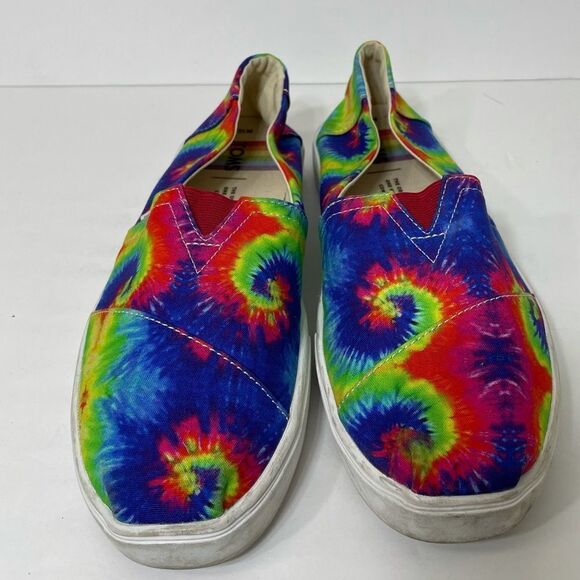 Toms Cup Sole Classics Tie Dyed Canvas Slip On Sneakers - Picture 3 of 13